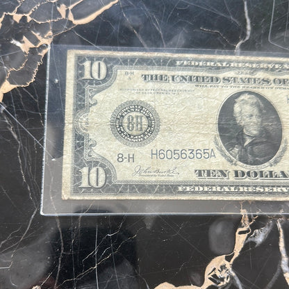 Series 1914 $10 Federal Reserve Note Blue Seal Bank of St Louis