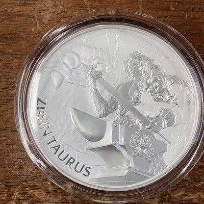 2021 South Korea 10oz ZI:SIN Taurus Silver Medal Coin THE TWELVE GUARDIAN Komsco