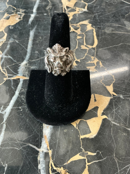 Sterling Silver Lion Ring