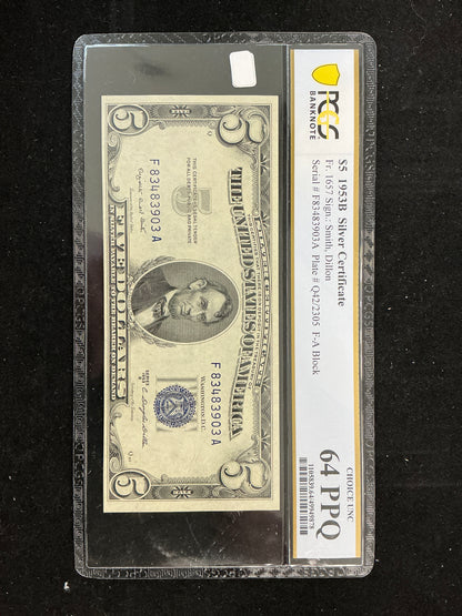 $5 1953B Silver Certificate