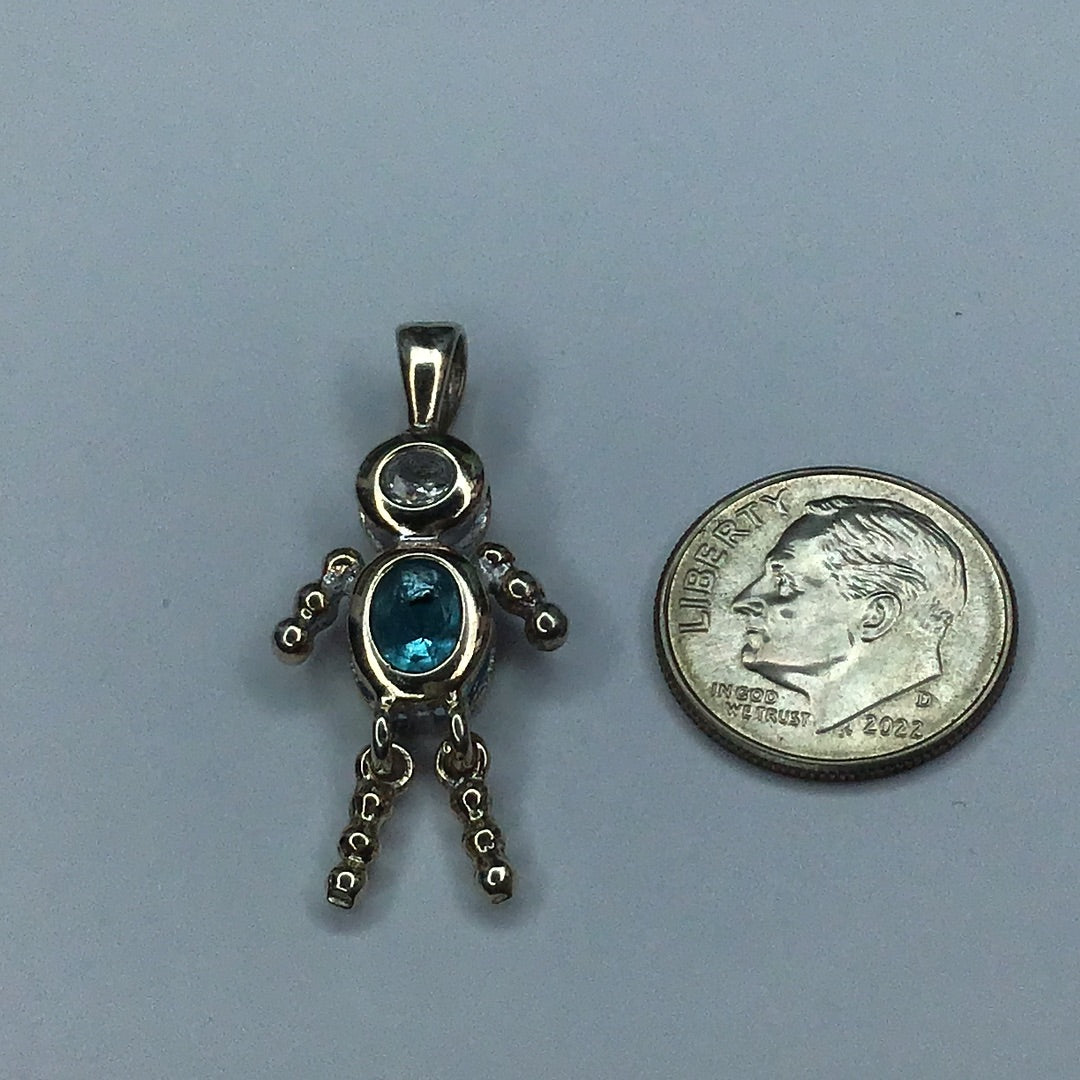 Sterling Silver 925 Boy Pendant/Charm Birth Month December - Pawn Man Store