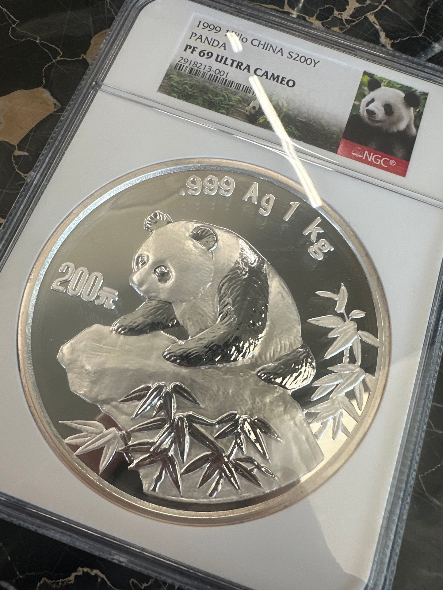 1999 1 Kilo .999 Silver Panda (CHINA) PF69-Ultra Cameo