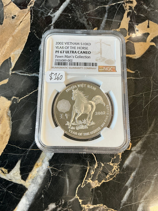 2002 Vietnam S10KD Year of the Horse PF 67 Ultra Cameo