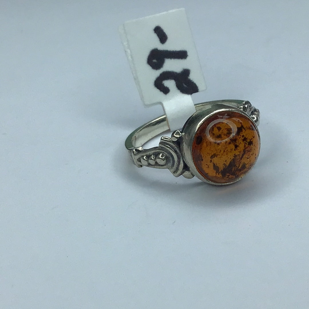 New Sterling Silver 925 Baltic Amber Ring Size 7 - Pawn Man Store