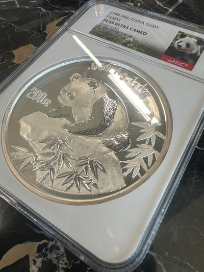 1999 1 Kilo .999 Silver Panda (CHINA) PF69-Ultra Cameo