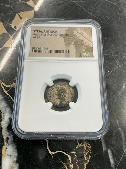Ancient Coin Syria, Antioch, Antoninus Pius, AD 138-161