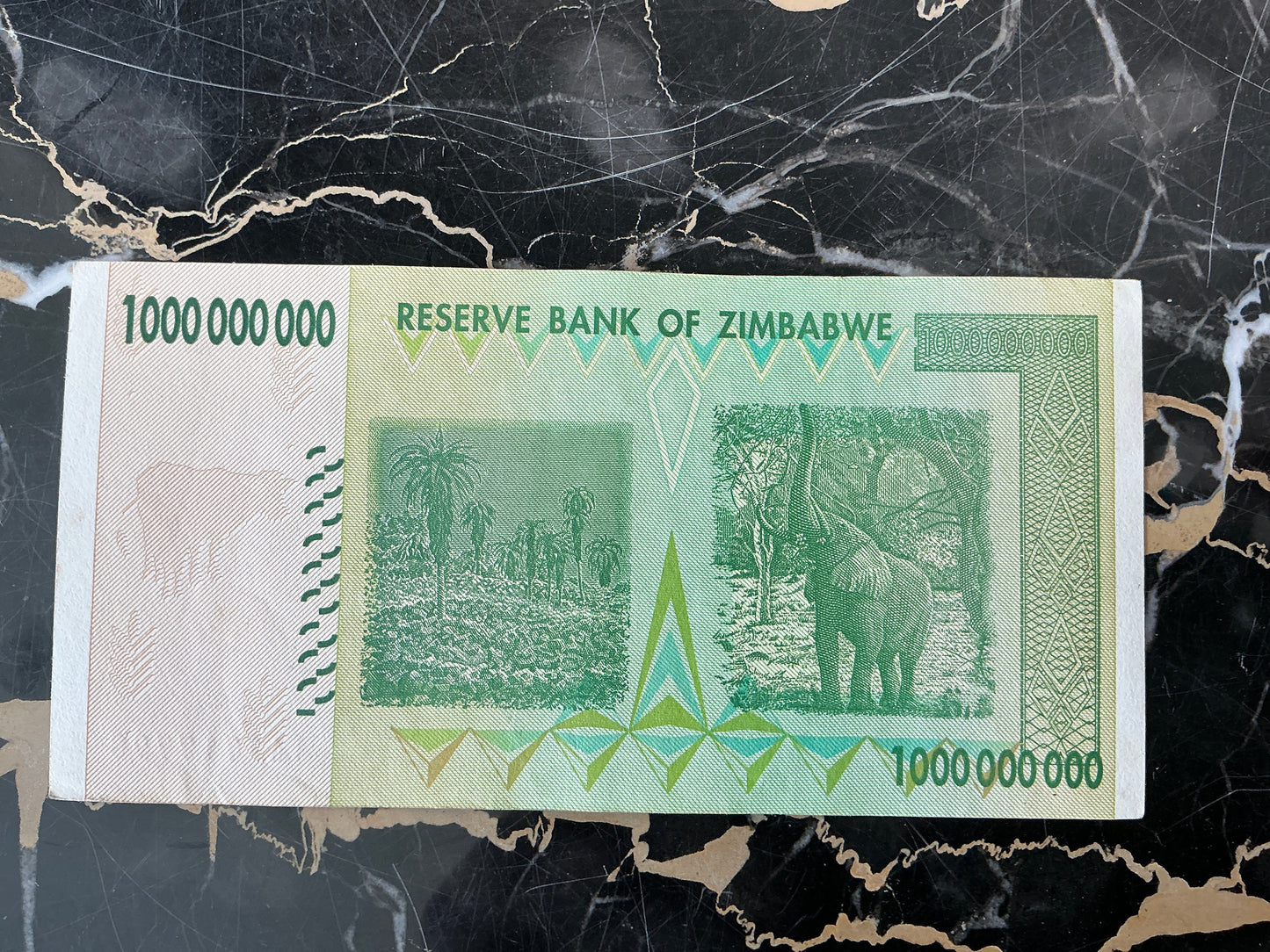 Zimbabwe Hyperinflation 1 Billion Dollar Note