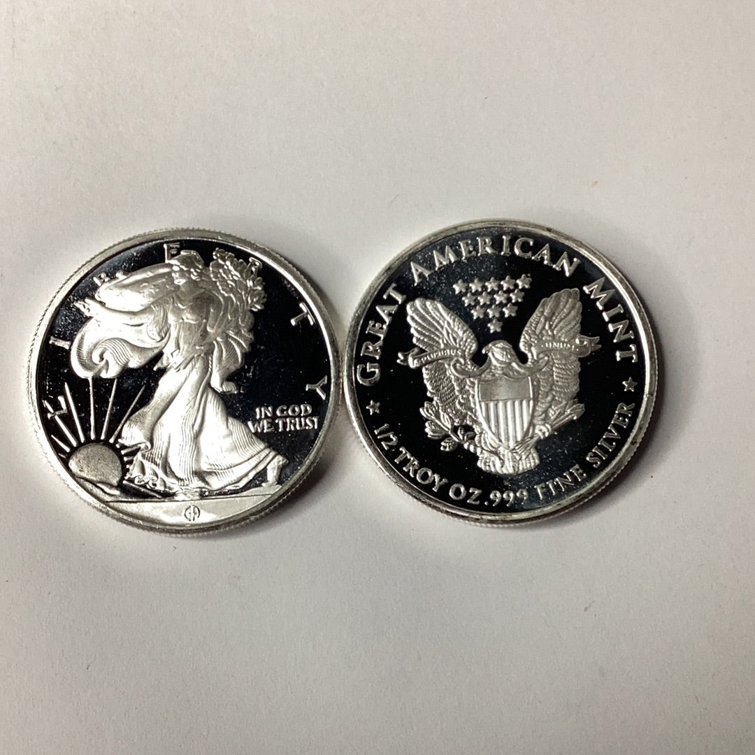Great American Mint 1/2oz .999 Silver Round Walking Liberty Inspired Design