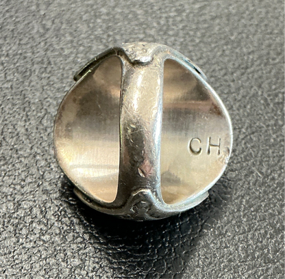 Vintage White Buffalo Sterling Navajo Men’s Ring Sz. 9 Signed CH