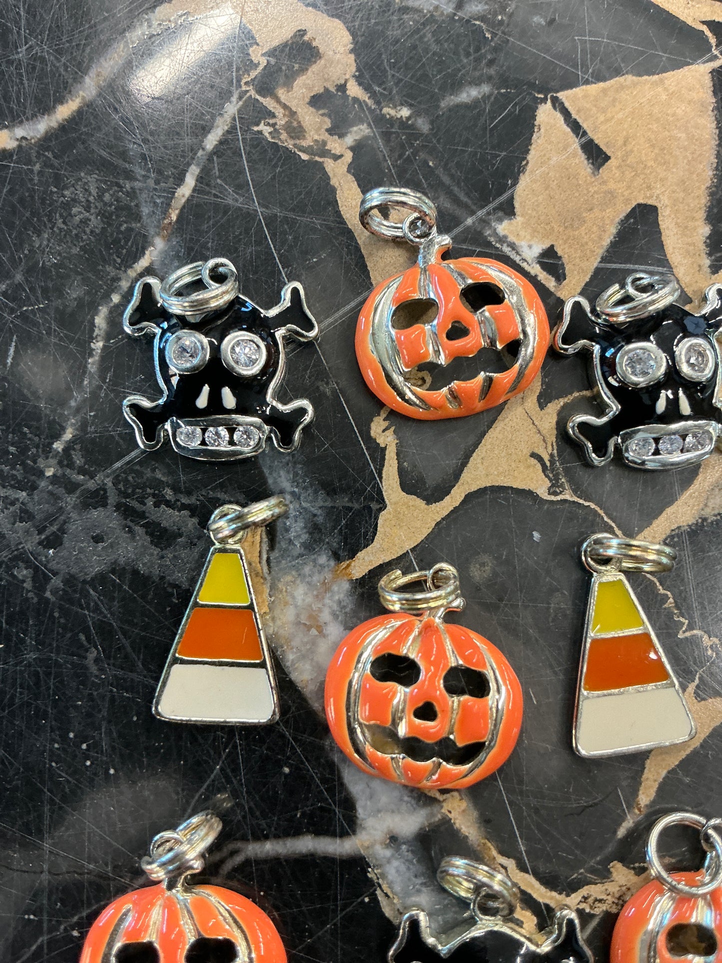 Lot of Sterling Silver Halloween Charms