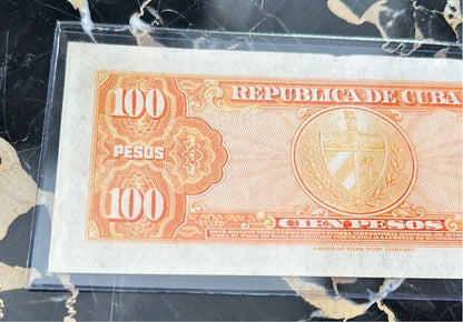 Rare 1959 Cuba 100 Peso American Banknote Company - Pawn Man Store