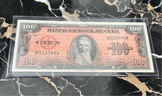 Rare 1959 Cuba 100 Peso American Banknote Company - Pawn Man Store